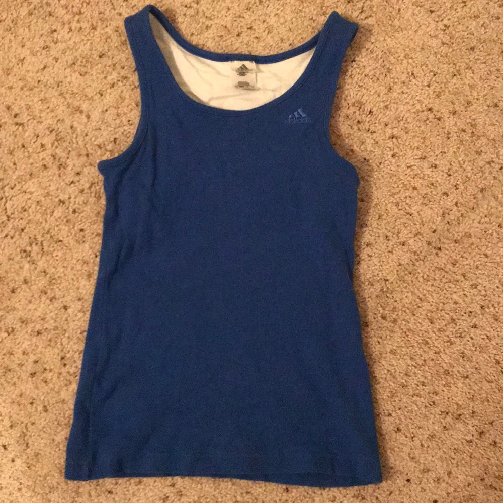 EUC Royal Blue Ribbed Adidas Tank Size Small